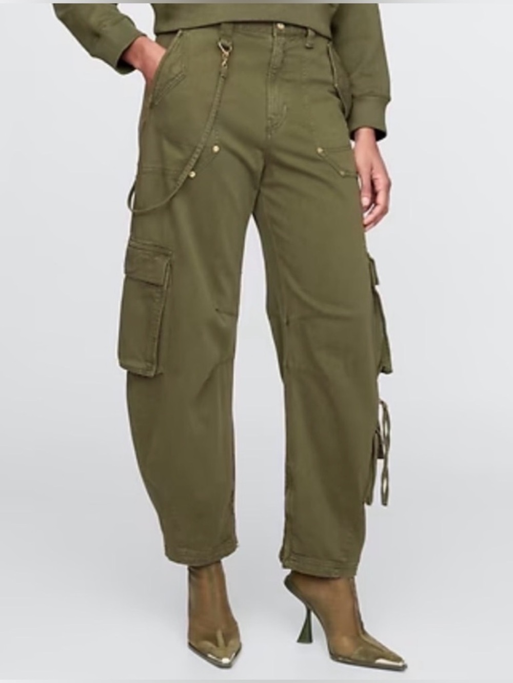 Gap × Cult Gaia Cargo Barrel Pants in Olive Green 6